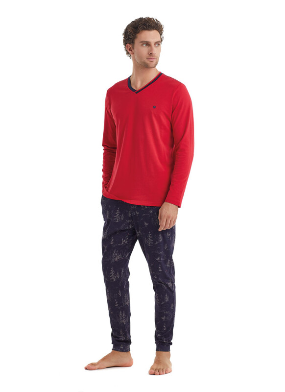 Erkek Pijama Takımı 40107 - Kırmızı - 2