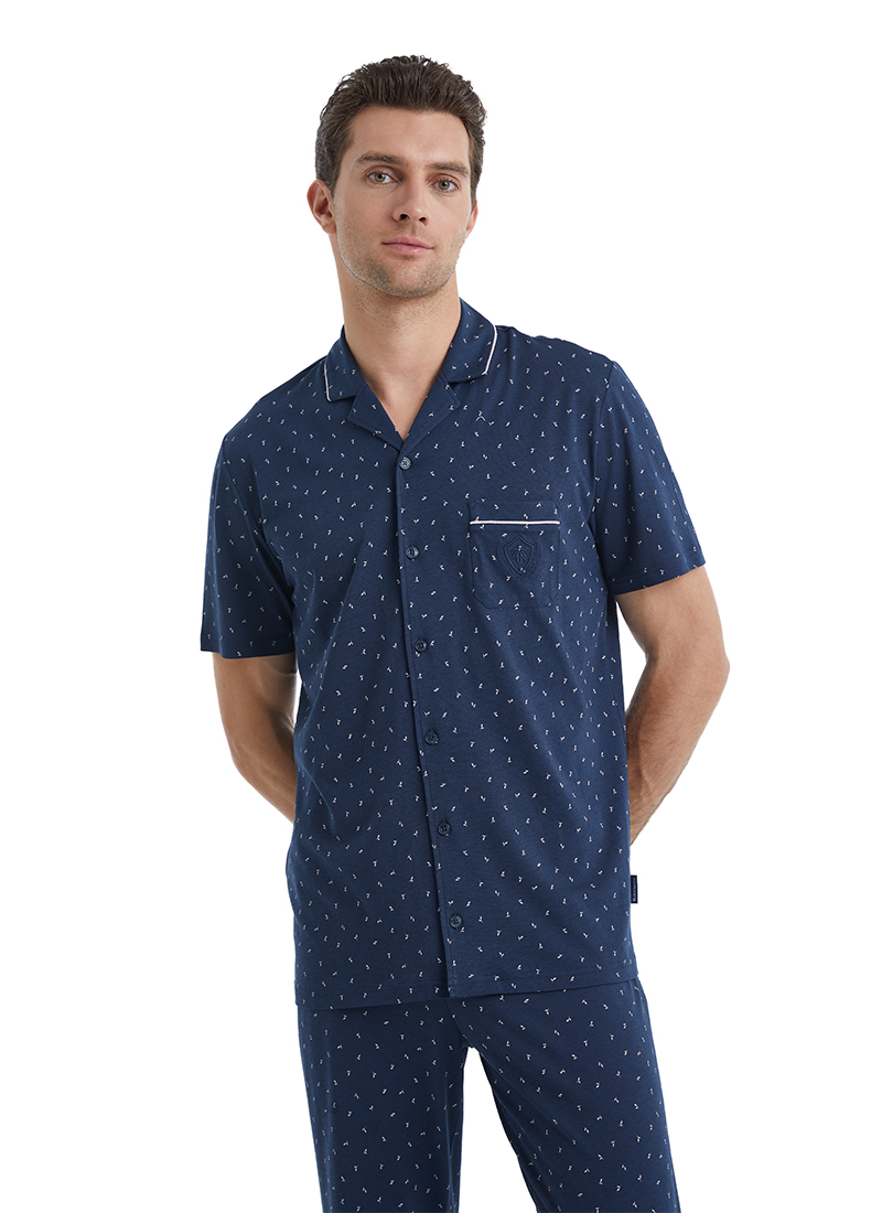 Erkek Pijama Takımı 40461 - Lacivert - 5