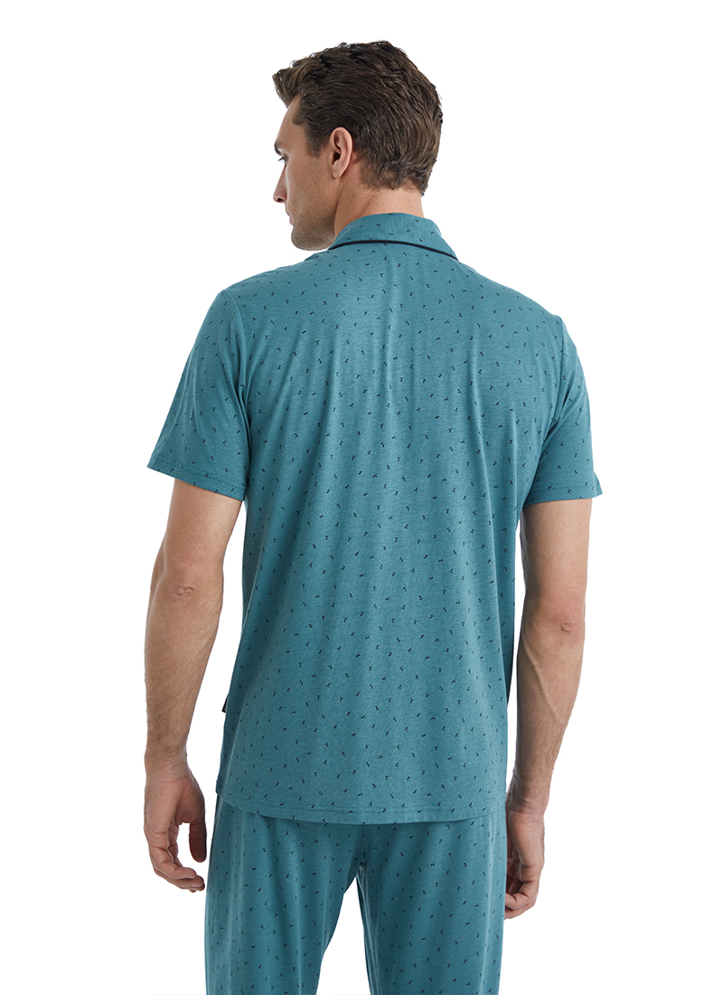 Erkek Pijama Takımı 40461 - Yeşil - 5