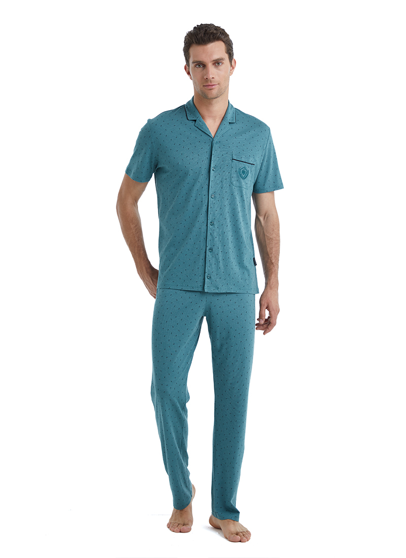 Erkek Pijama Takımı 40461 - Yeşil - Blackspade