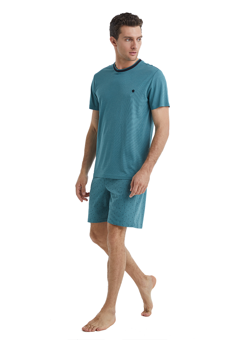 Erkek Pijama Takımı 40462 - Yeşil - 3