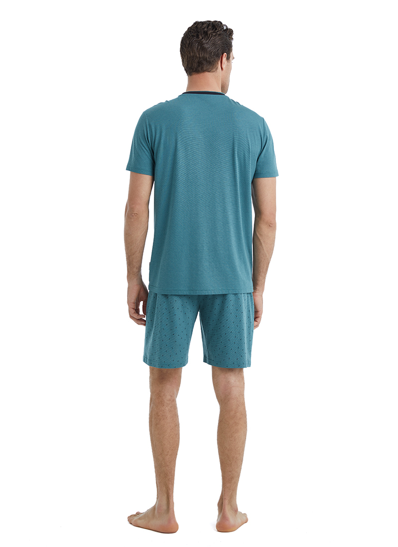 Erkek Pijama Takımı 40462 - Yeşil - 4