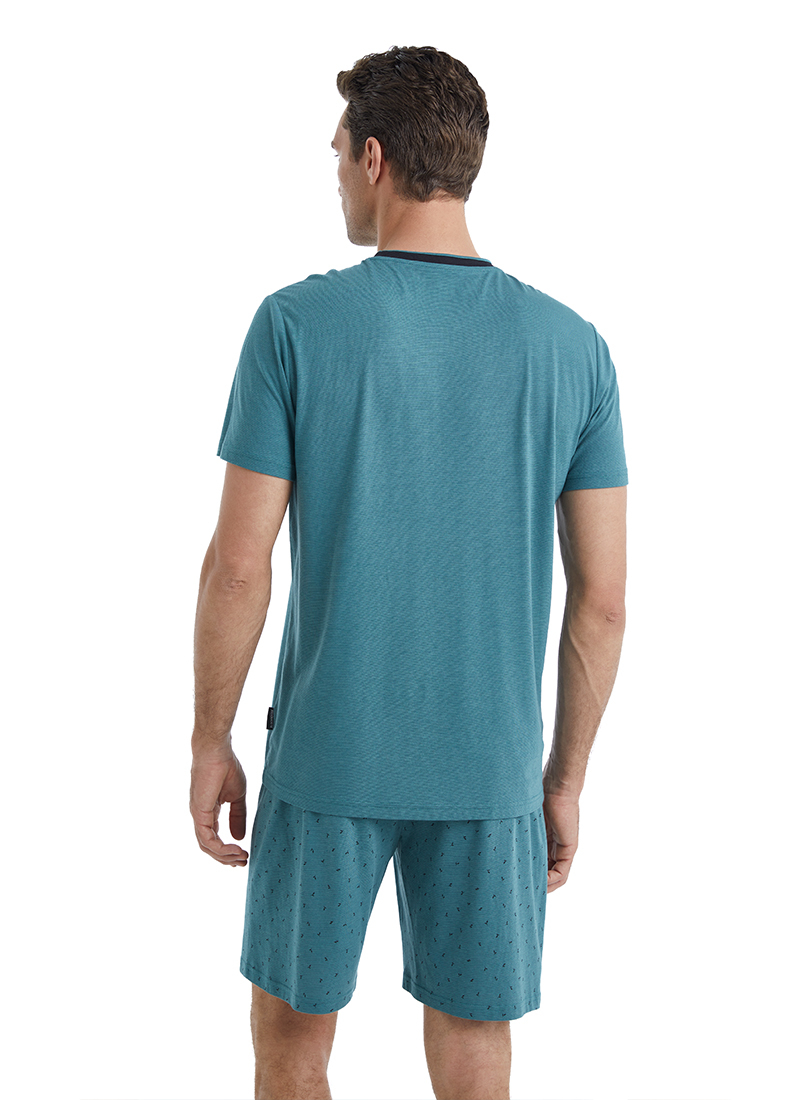 Erkek Pijama Takımı 40462 - Yeşil - 9