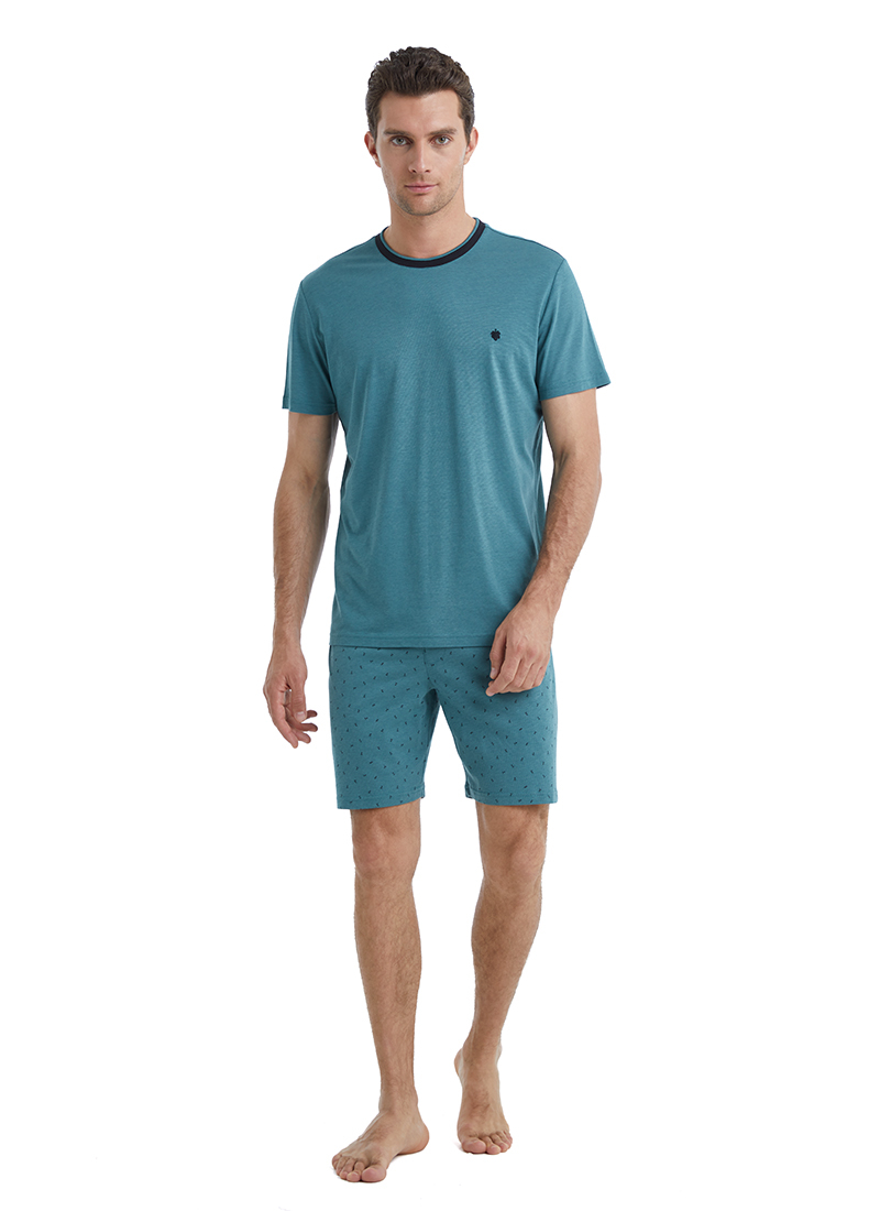 Erkek Pijama Takımı 40462 - Yeşil - 2