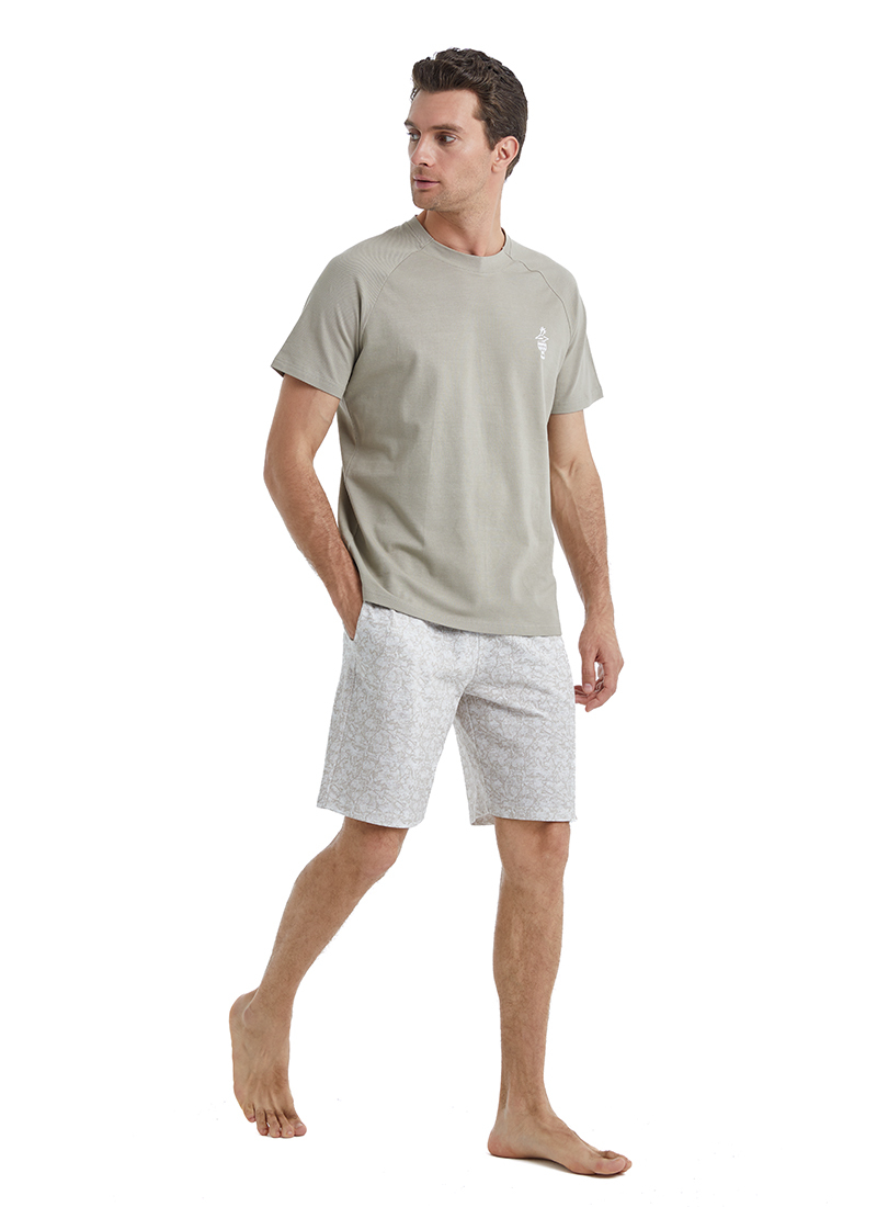 Erkek Pijama Takımı 40470 - Kahverengi - 3