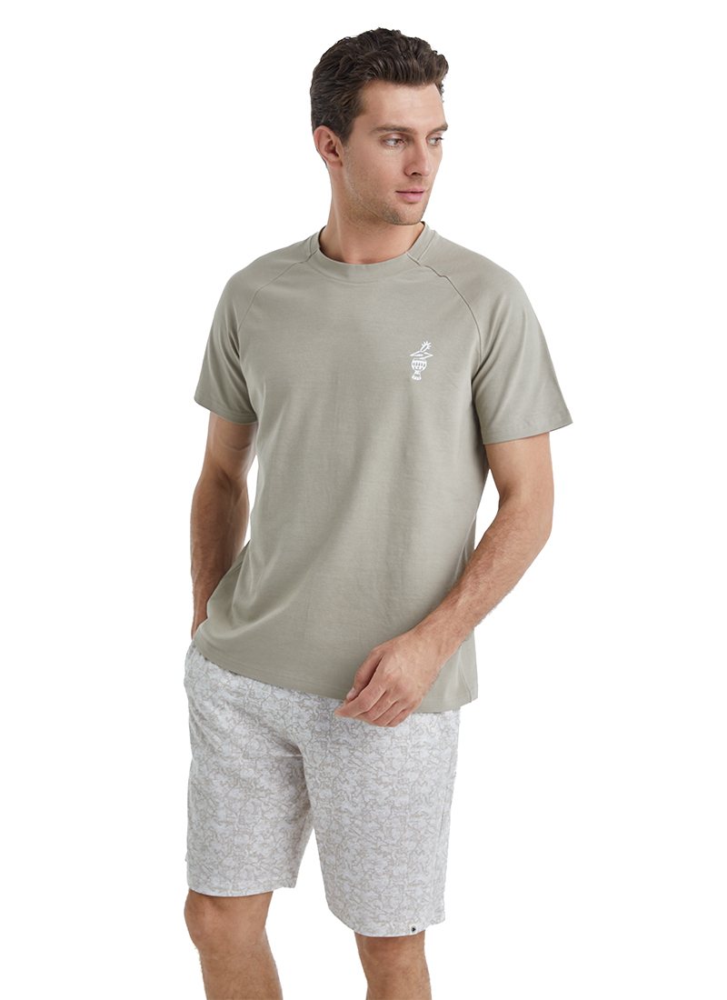 Erkek Pijama Takımı 40470 - Kahverengi - 4