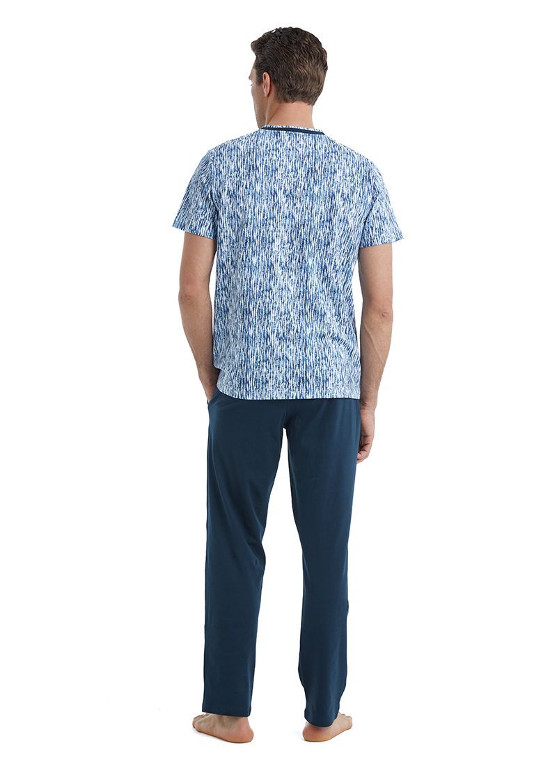 Erkek Pijama Takımı 40497 - Lacivert - Blackspade (1)