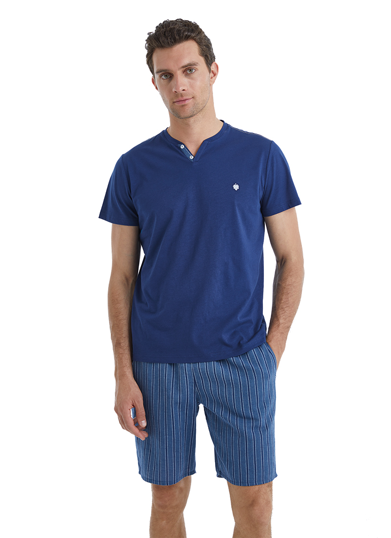 Erkek Pijama Takımı 40513 - Mavi - 6