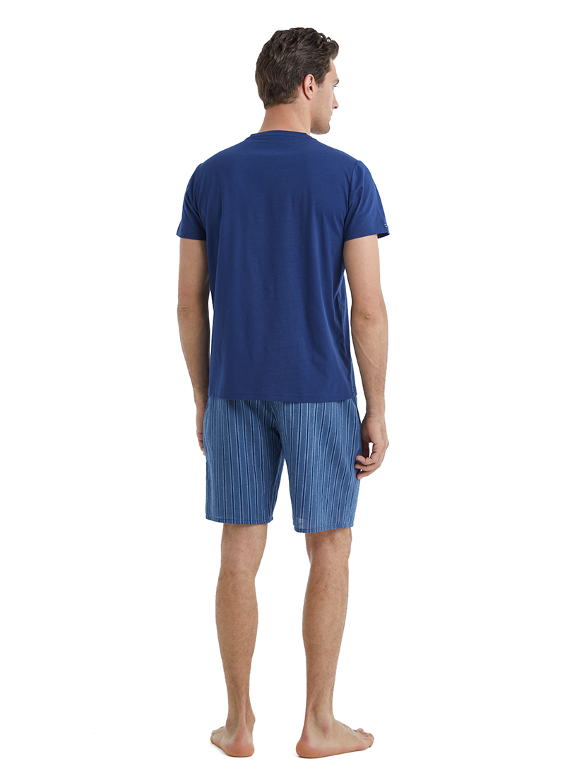 Erkek Pijama Takımı 40513 - Mavi - Blackspade (1)