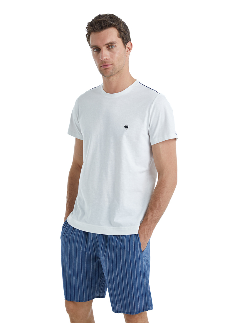 Erkek Pijama Takımı 40515 - Beyaz - 5