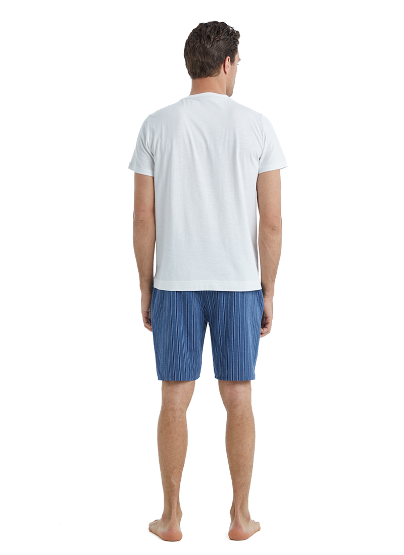 Erkek Pijama Takımı 40515 - Beyaz - Blackspade (1)