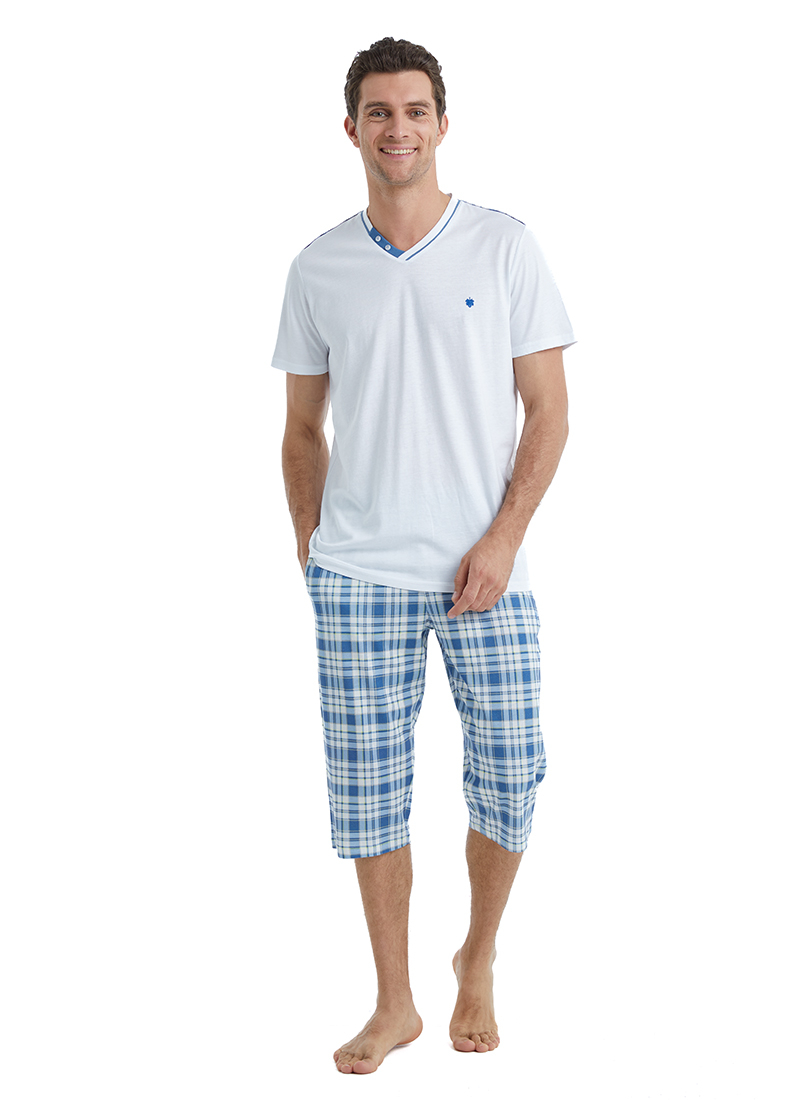 Erkek Pijama Takımı 40520 - Beyaz - 3