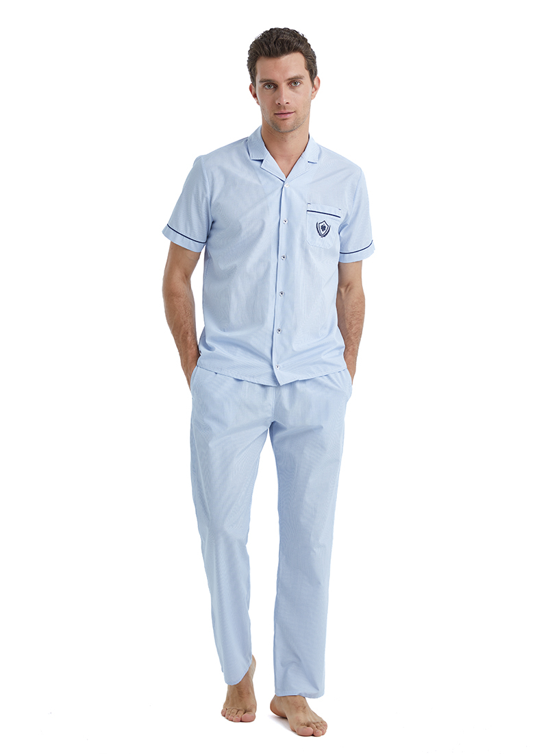 Erkek Pijama Takımı 40523 - Mavi - 1
