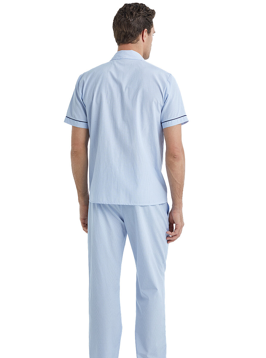 Erkek Pijama Takımı 40523 - Mavi - 10