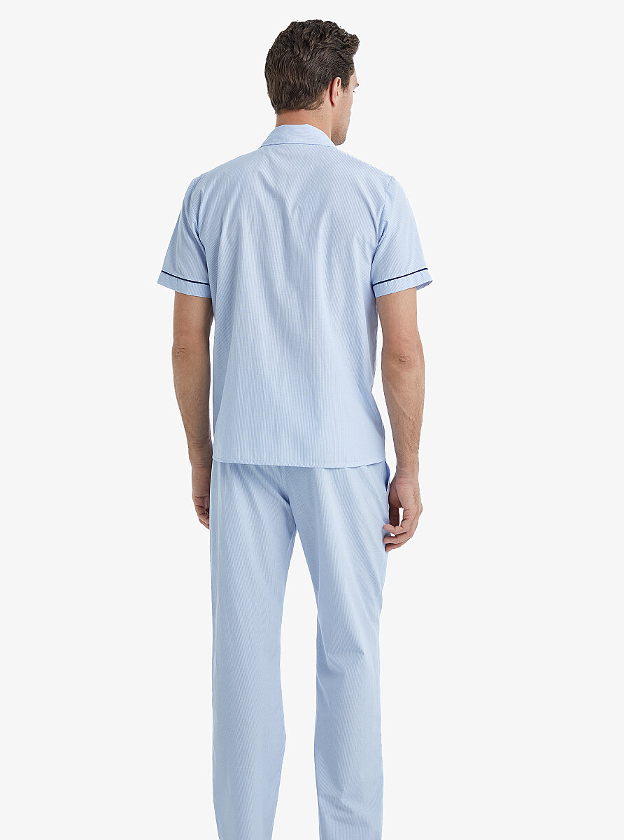 Erkek Pijama Takımı 40523 - Mavi - 4