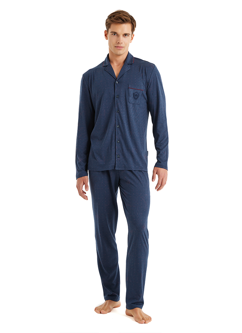 Erkek Pijama Takımı 40574 - Lacivert - Blackspade (1)