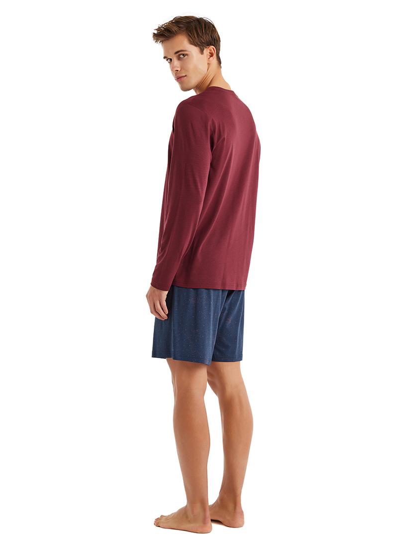 Erkek Pijama Takımı 40575 - Bordo - 5