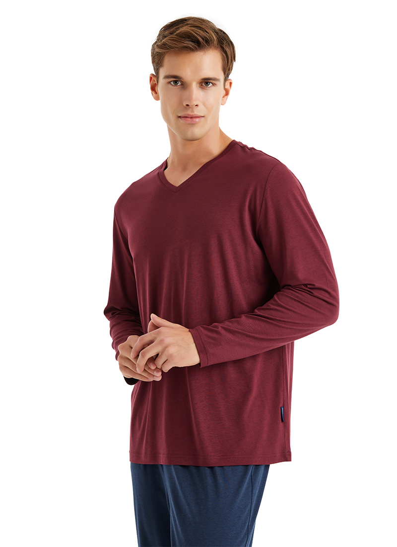 Erkek Pijama Takımı 40575 - Bordo - 6