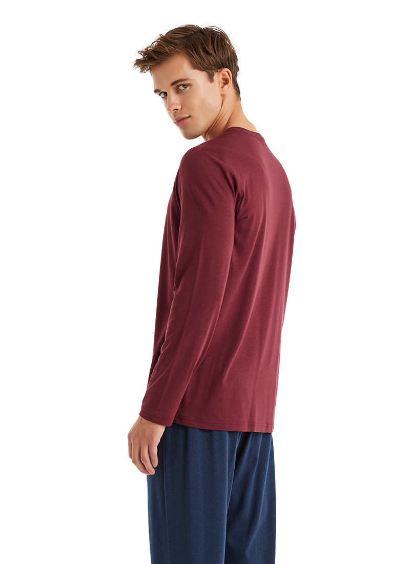 Erkek Pijama Takımı 40575 - Bordo - 7