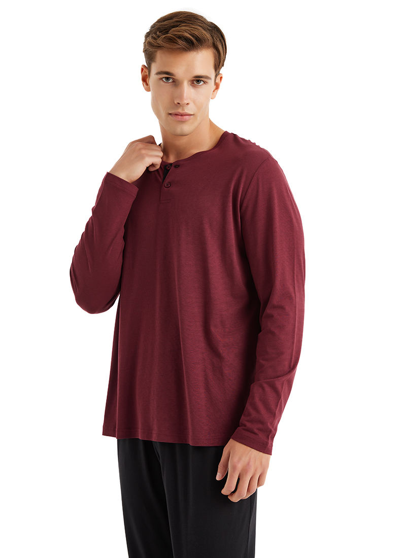 Erkek Pijama Takımı 40579 - Bordo - 4