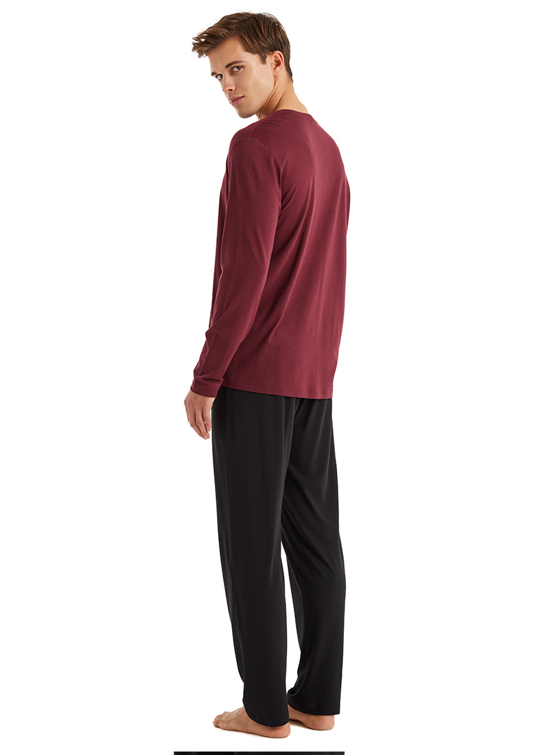 Erkek Pijama Takımı 40579 - Bordo - 3