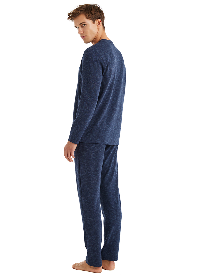 Erkek Pijama Takımı 40585 - Lacivert - 2