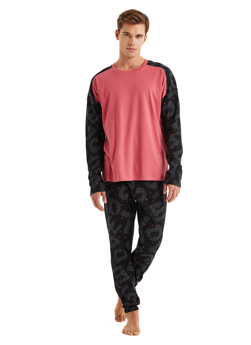 Erkek Pijama Takımı 40599 - Kırmızı - Blackspade (1)