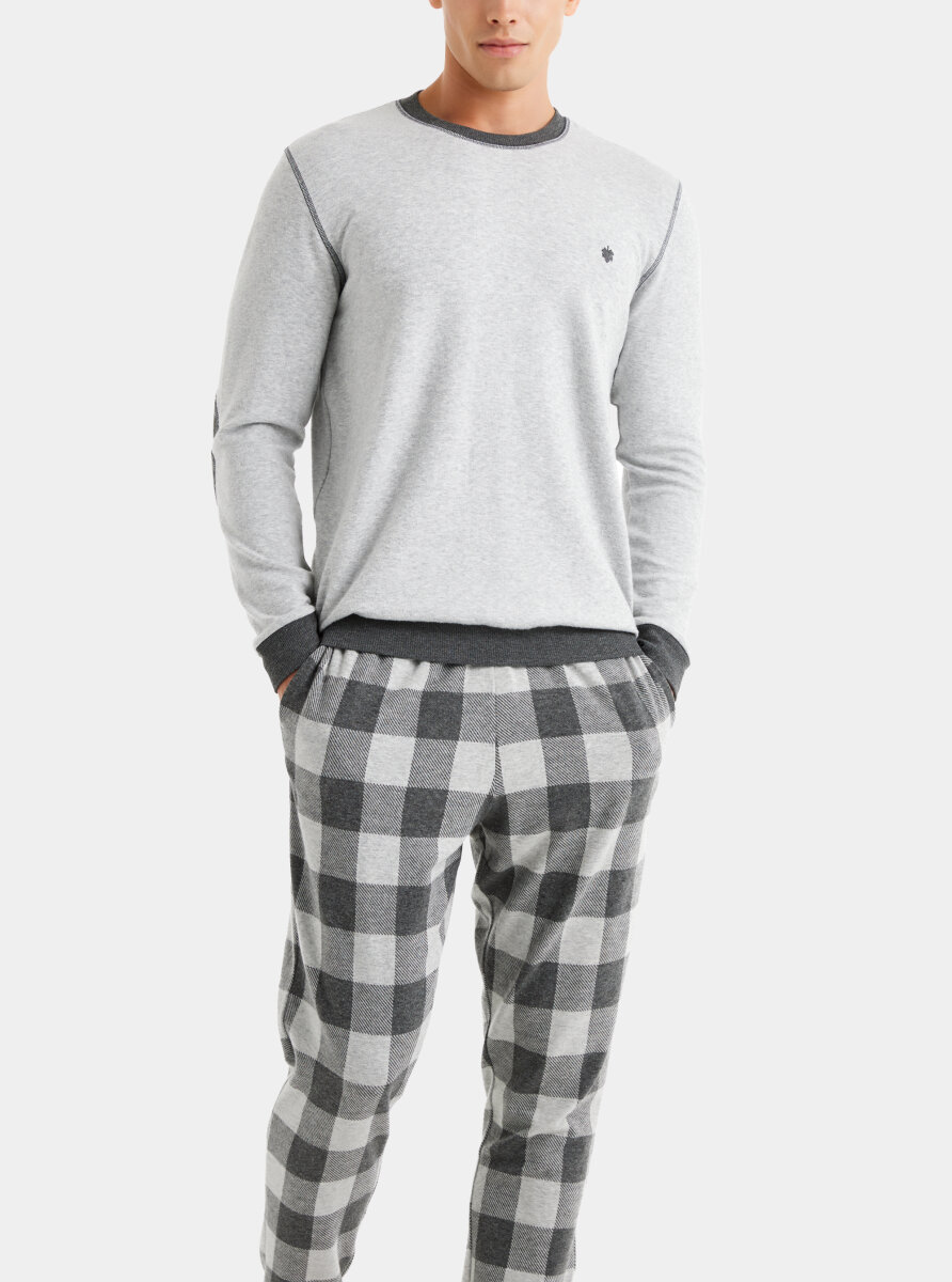 Termal Erkek Pijama Takımı 40603 - Gri Melanj - 2