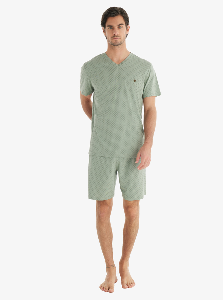 Erkek Pijama Takımı 40702 - Yeşil - Blackspade
