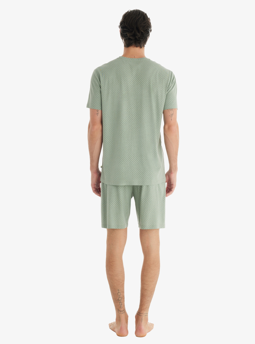 Erkek Pijama Takımı 40702 - Yeşil - Blackspade (1)