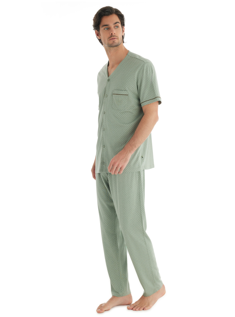 Erkek Pijama Takımı 40704 - Yeşil - 4