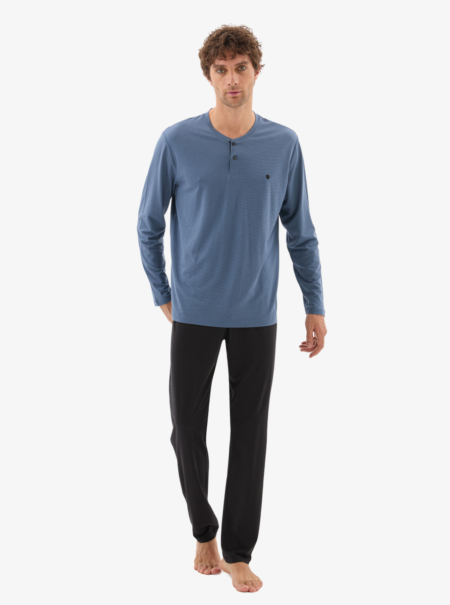 Erkek Pijama Takımı 40781 - Mavi - 1