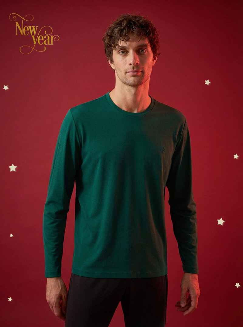 Erkek Pijama Takımı 40783 - Yeşil - Blackspade