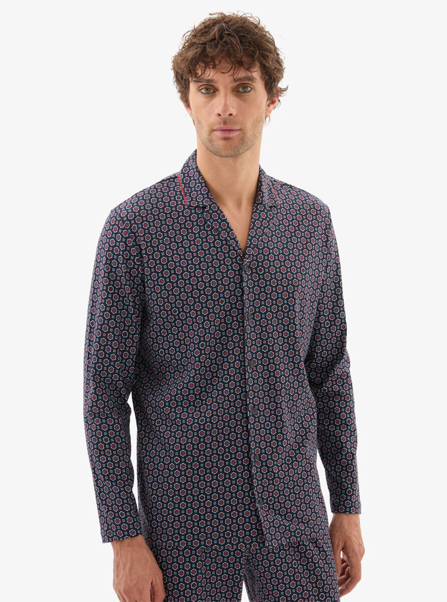 Erkek Pijama Takımı 40786 - Desenli - 1