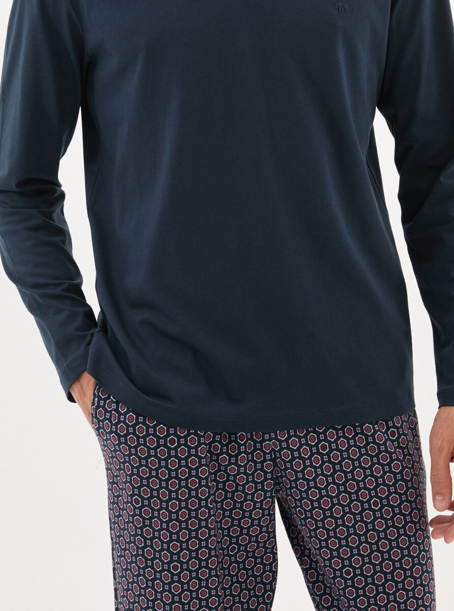 Erkek Pijama Takımı 40788 - Lacivert - 4