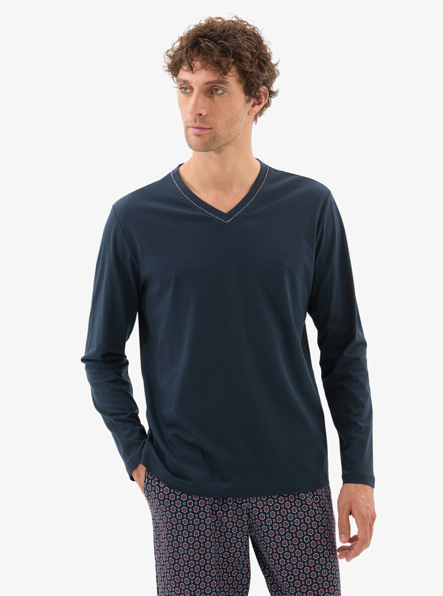 Erkek Pijama Takımı 40788 - Lacivert - 1