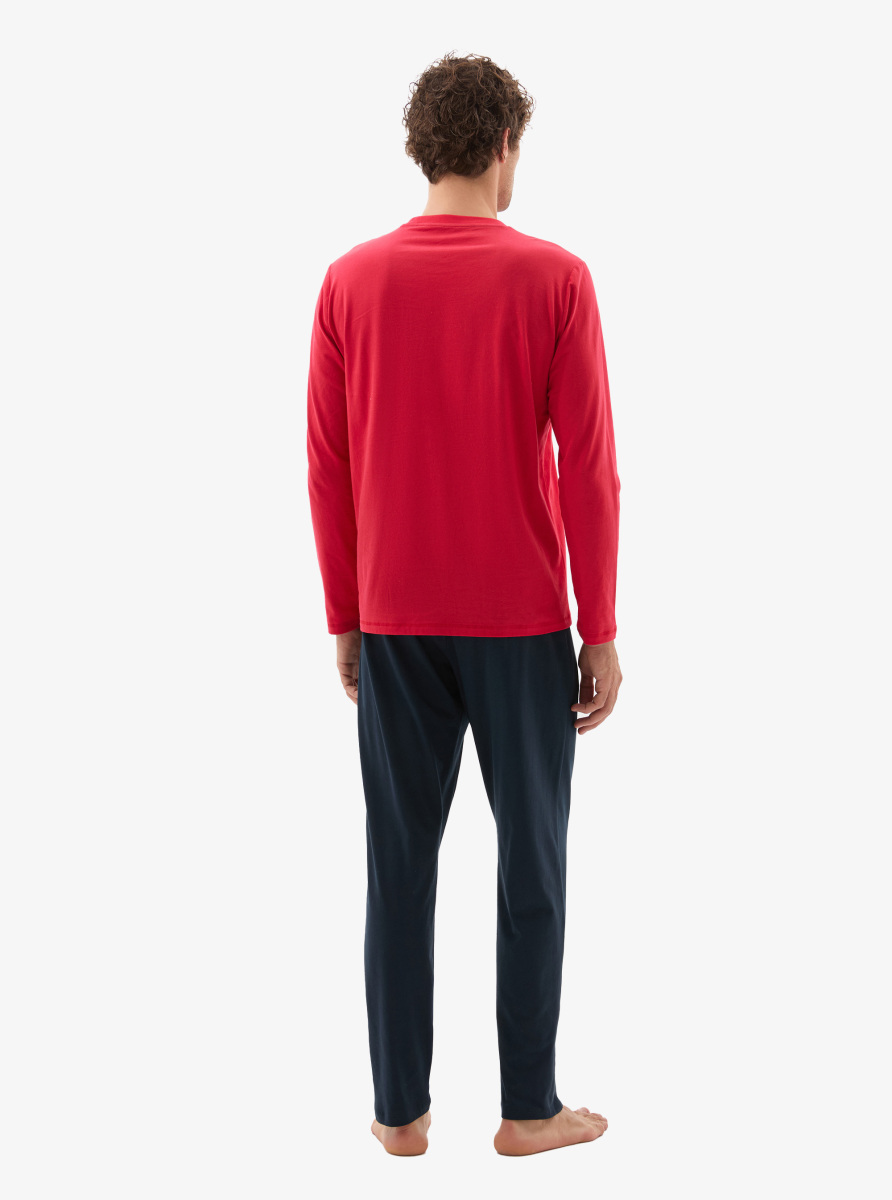 Erkek Pijama Takımı 40792 - Kırmızı - 5