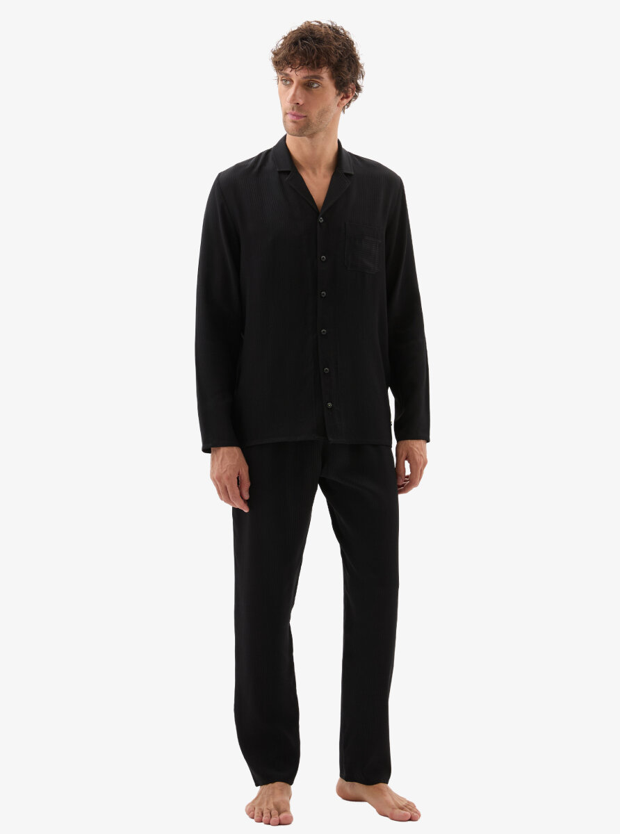 Erkek Pijama Takımı 40796 - Siyah - 1