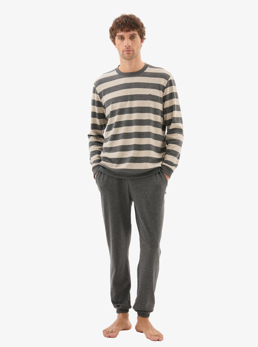 Erkek Pijama Takımı 40797 - Antrasit - 4