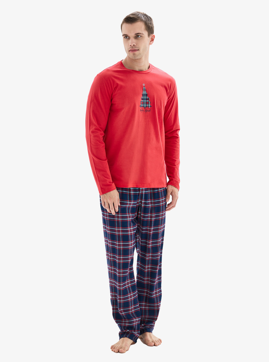 Erkek Pijama Takımı 40859 - Kırmızı - 4