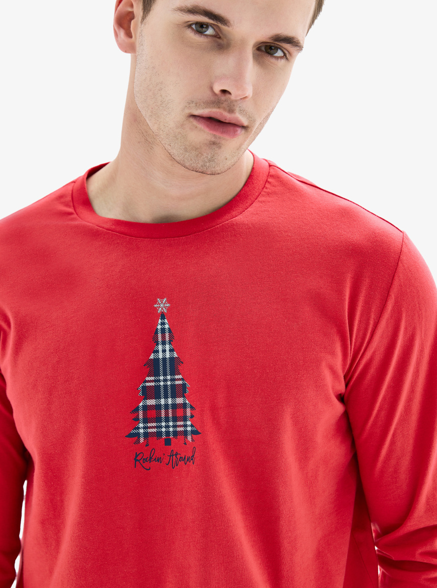 Erkek Pijama Takımı 40859 - Kırmızı - 3