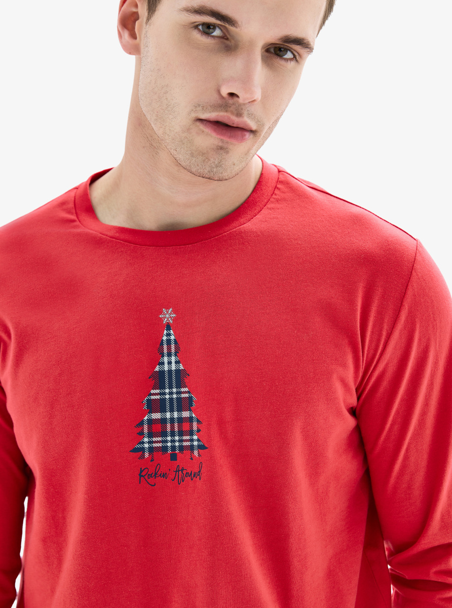 Erkek Pijama Takımı 40859 - Kırmızı - 3