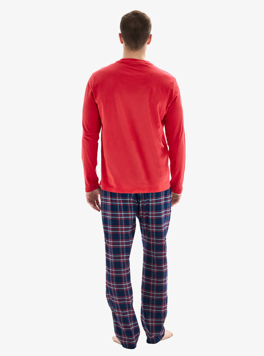 Erkek Pijama Takımı 40859 - Kırmızı - 5