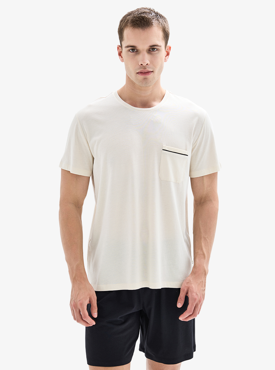 Erkek Pijama Takımı 40872 - Krem - 3