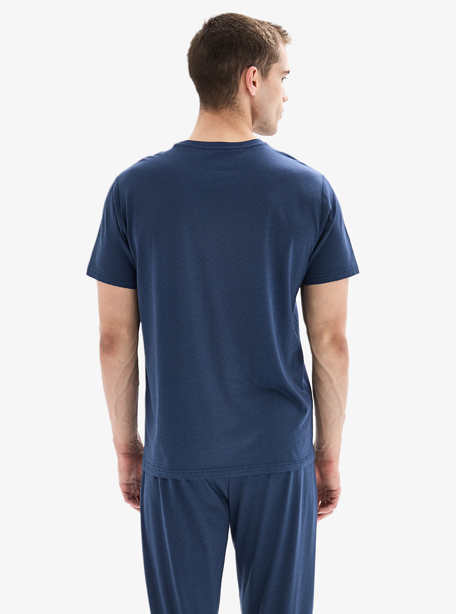 Erkek Pijama Takımı 40877 - Lacivert - 4