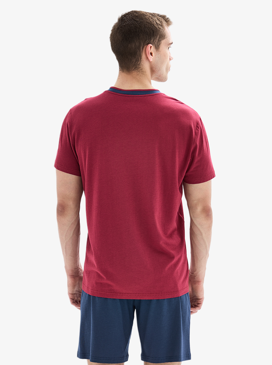 Erkek Pijama Takımı 40879 - Bordo - 4