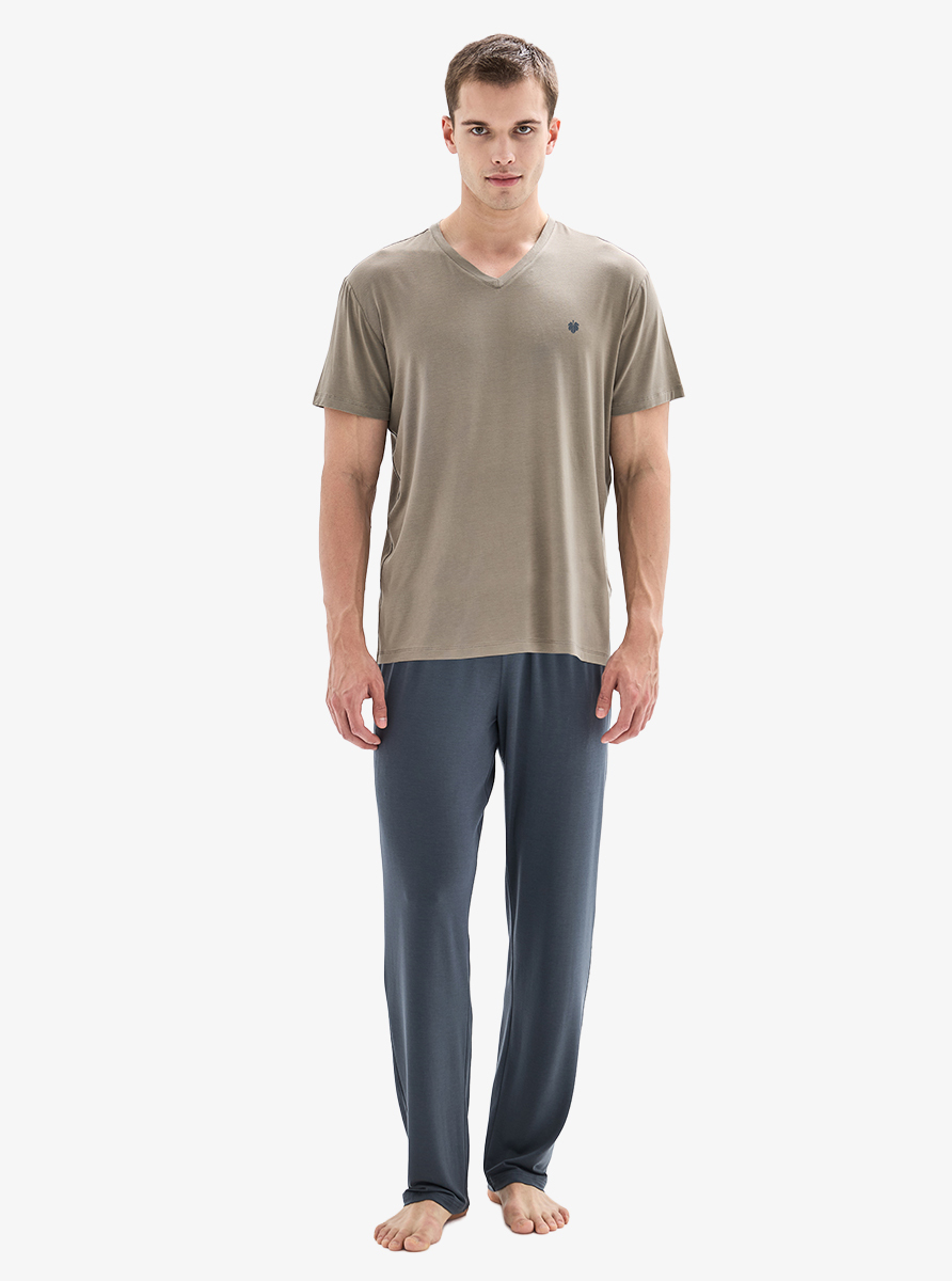 Erkek Pijama Takımı 40883 - Yeşil - 1