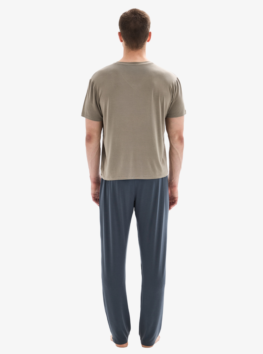 Erkek Pijama Takımı 40883 - Yeşil - 2