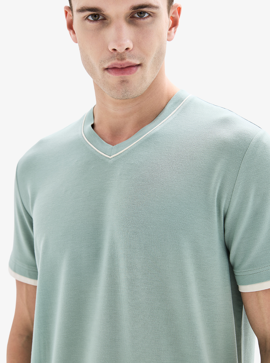 Erkek Pijama Takımı 40887 - Yeşil - 6