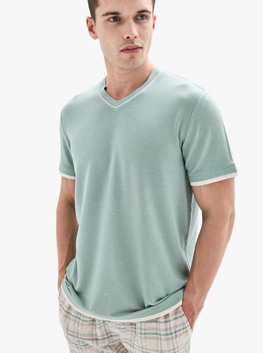 Erkek Pijama Takımı 40887 - Yeşil - 1